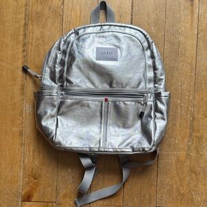 STATE Metallic Silver Backpack